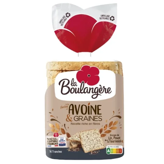Pain de mie avoine et graines