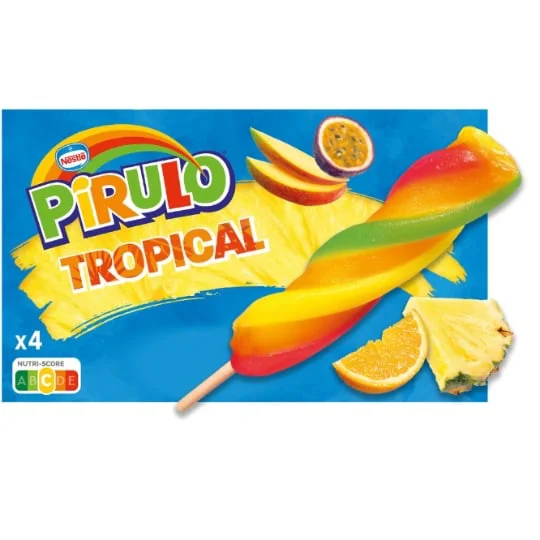 Glace aux fruits tropical - x4