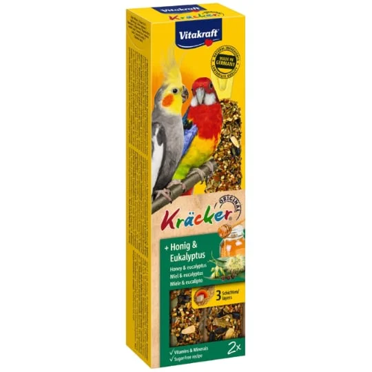 Friandises pour grandes perruches miel & eucalyptus Grandes Perruches