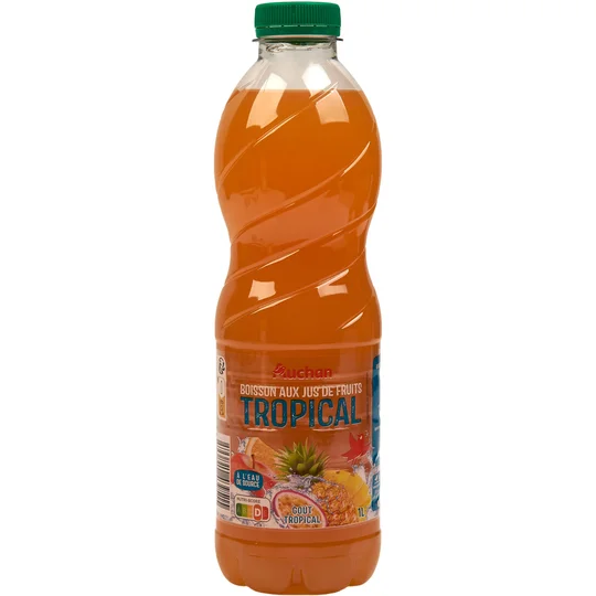 Boisson aux jus de fruits à base de concentrés goût tropical
