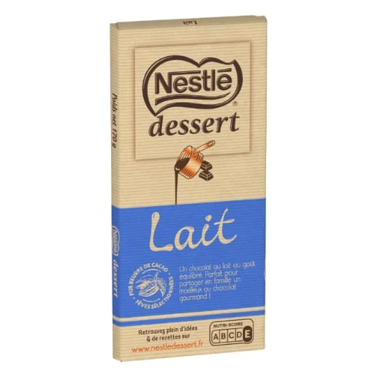 Chocolat pâtissier au lait