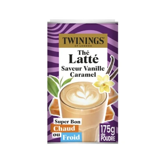Thé noir latté vanille caramel