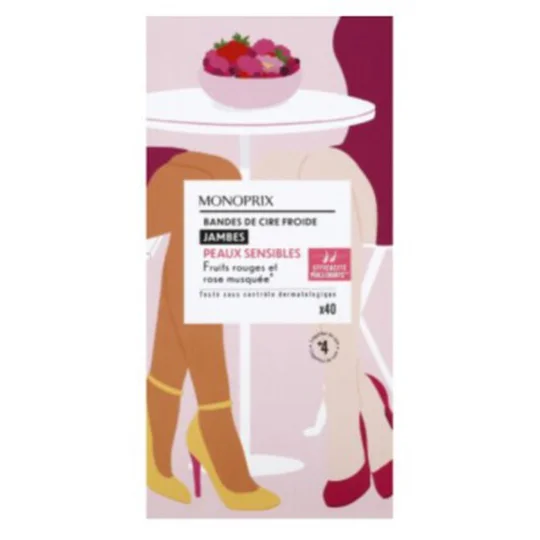 Bandes de cire froide jambes