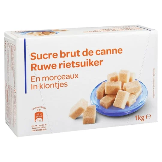 Sucre de canne en morceaux