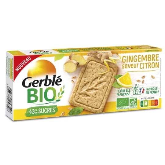 Biscuit sablé citron gingembre Bio