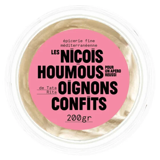 Houmous oignons confits