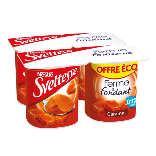 Crème dessert ferme et fondante allégée au caramel