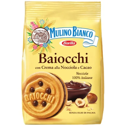 Biscuits fourrés noisettes cacao Baiocchi