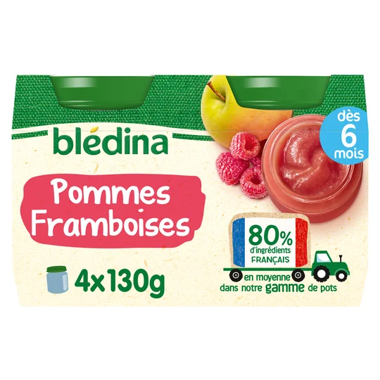 Compote bébé Pomme framboise - dès 6 mois