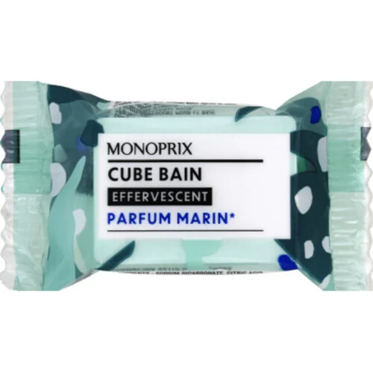 Cube bain effervescent marin