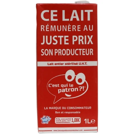 Lait Entier Stérilisé UHT