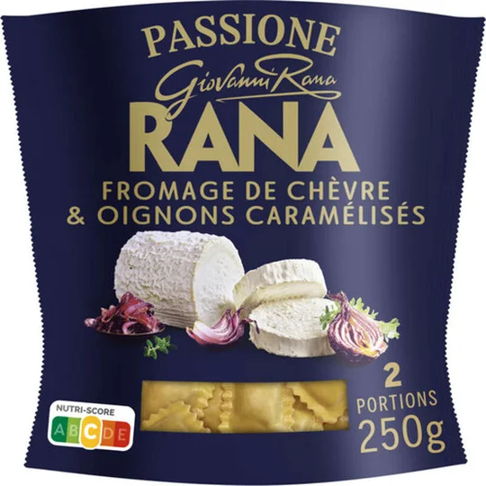 Pâtes Fraiches Girasoli Fromage de Chèvre et Oignons de Tropea caramélisés