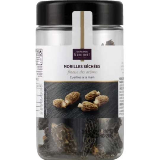 Morilles séchées cueillies à la main