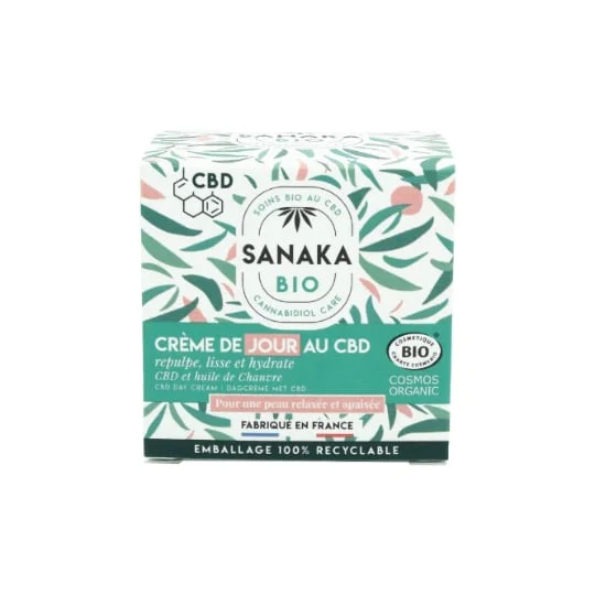 Crème de jour repulpante au CBD et huile de Chanvre