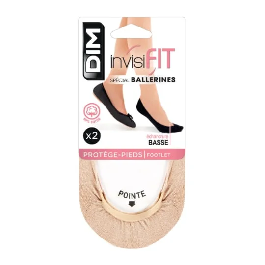 Protège-pieds femme beige 52D pour ballerines Invisifit 39/42