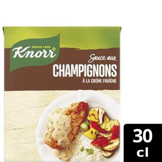 Sauce champignons et crème fraîche