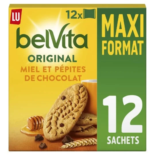 Biscuits petit déjeuner au miel et aux pépites de chocolat Original