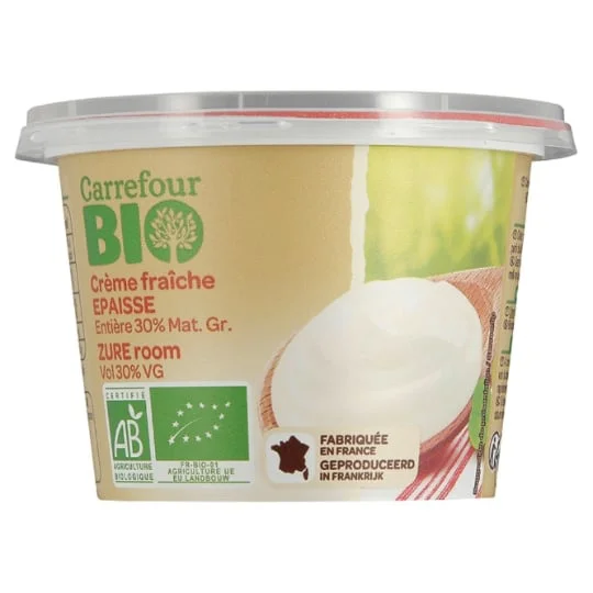 Crème Fraiche Entière Bio Epaisse 30% Mat.Gr.