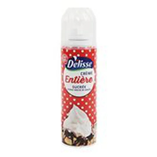 Crème Chantilly sucrée Entière sous pression