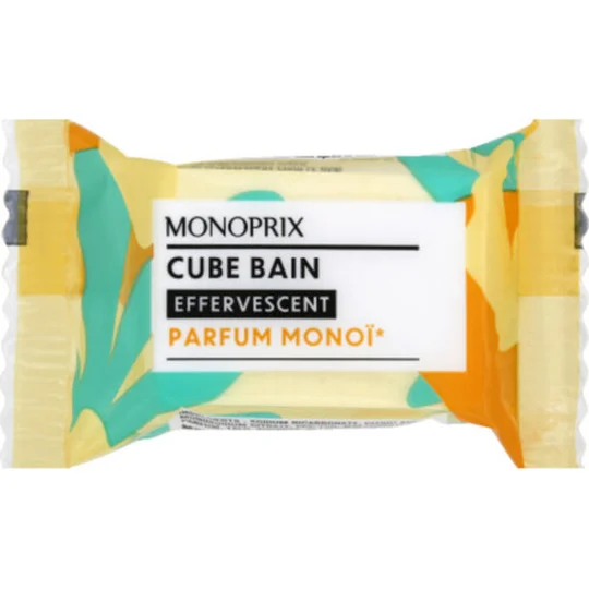 Cube bain effervescent monoï
