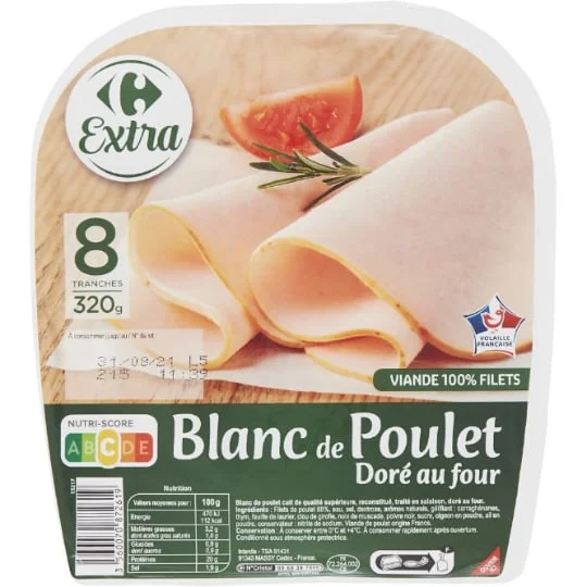 Blanc de poulet doré au four