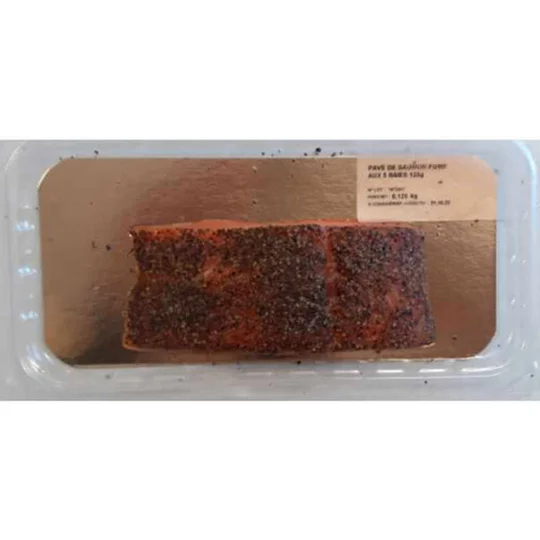 Pavé de saumon fumé aux 5 baies