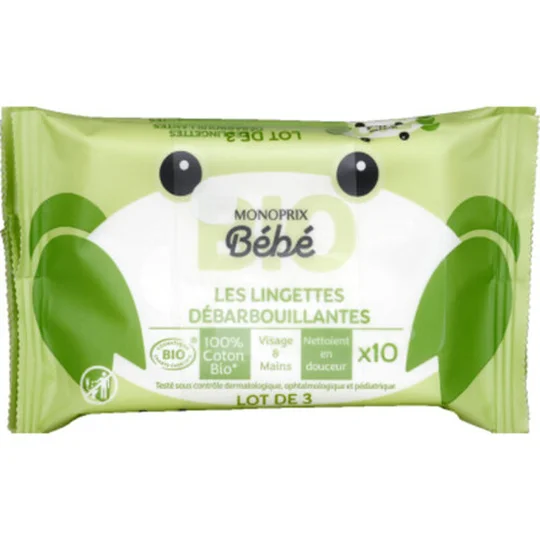 Bio Lingettes Débarbouillantes 3X10