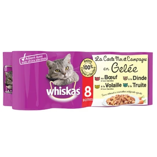 Pâtée pour chat aux viandes et poissons