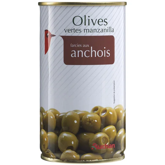 Olives vertes Manzanilla farcies aux anchois