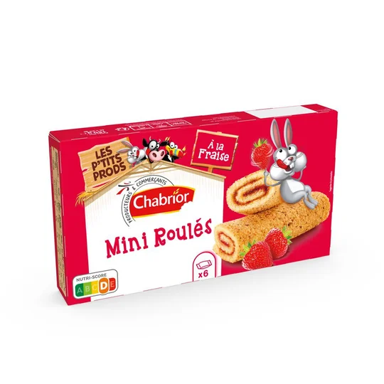 Mini roulés à la fraise