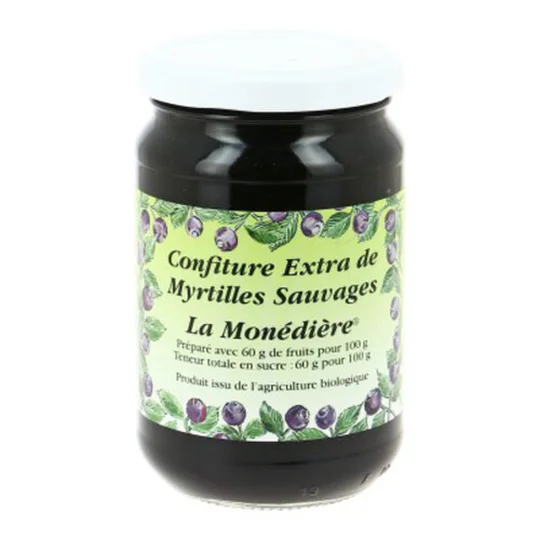 Confiture Extra de Myrtilles Sauvages Bio