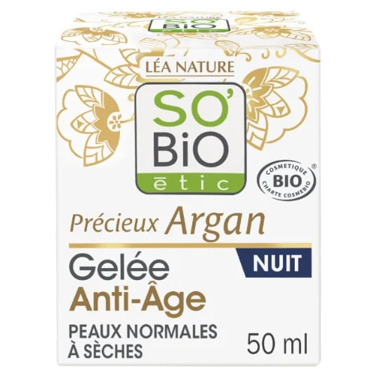 Crème Visage Gelée Anti-Âge Nuit Précieux Argan Bio
