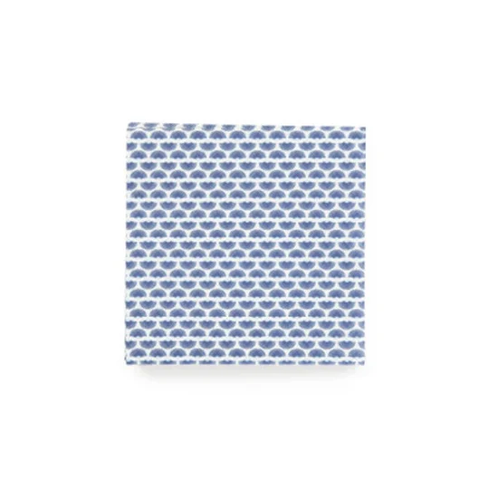 20 serviettes, motif géométrique, 33x33cm, bleu marine
