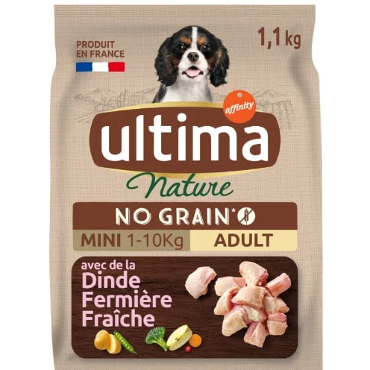 Croquettes pour chien petit sans céréales à la dinde