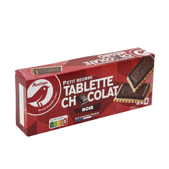 Petits beurre avec tablette de chocolat noir, sachets fraîcheur
