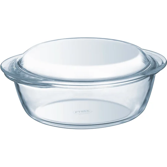 Plat à four rond avec couvercle 3L