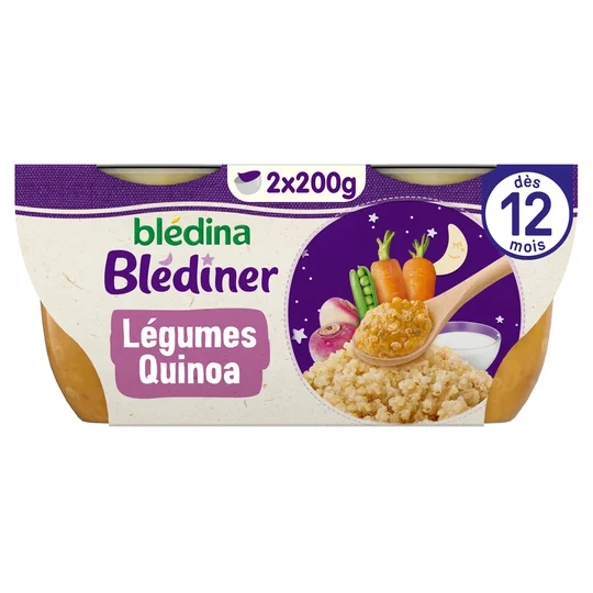 Plat bébé soir quinoa légumes - dès 12 mois