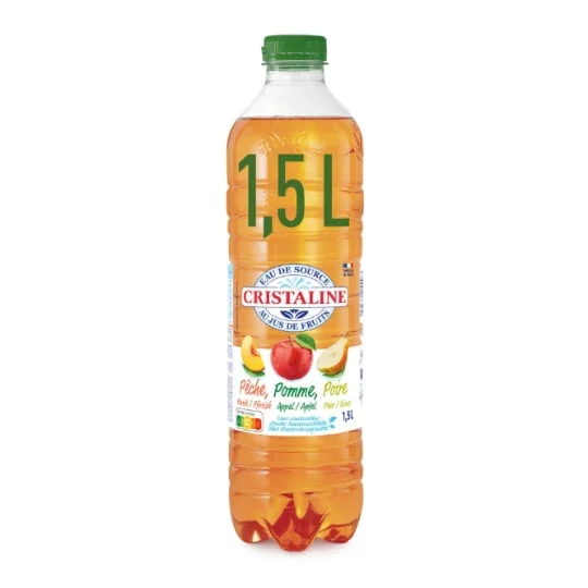 Eau de source aromatisée pêche pomme poire