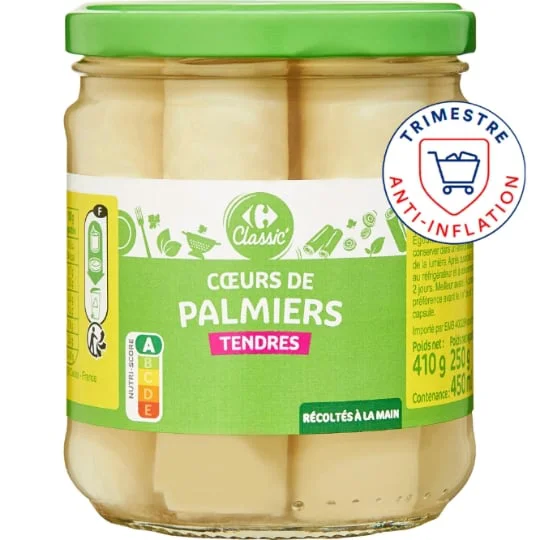 Coeurs de palmier tendres