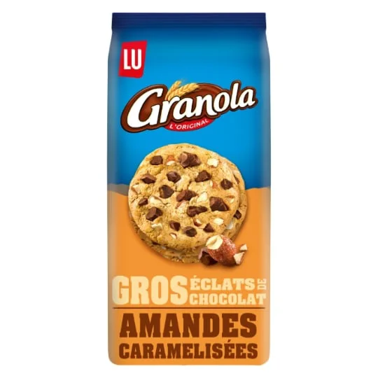 Cookies aux gros éclats chocolat et aux amandes caramélisées