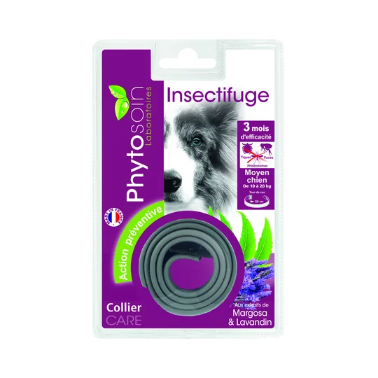 Collier insectifuge 55cm pour chien