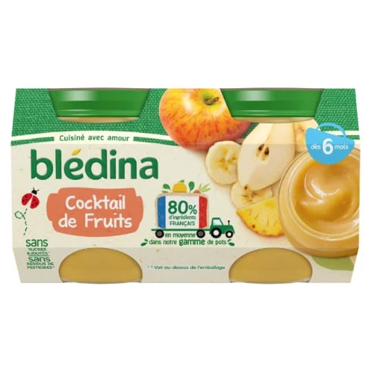 Compote bébé dès 6 mois cocktail de fruits