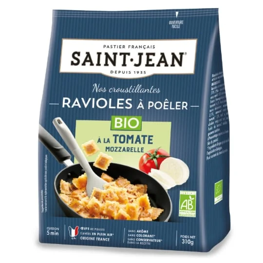 Ravioles bio à poêler à la tomate mozzarella