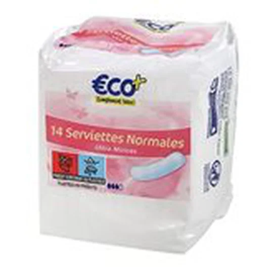 Serviettes hygiéniques Normales Ultra minces - x14