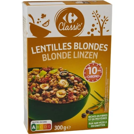 Lentilles blondes 10 min