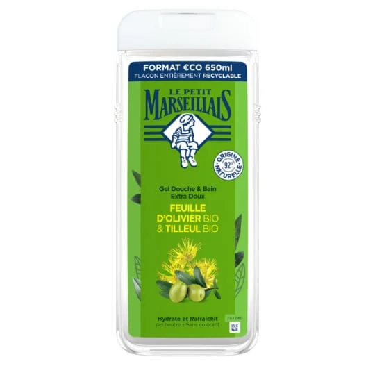 Gel Douche feuille d'olivier et tilleul