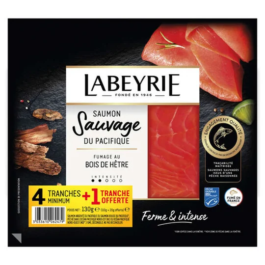 Saumon Sauvage Du Pacifique Fumé Au Bois De Hêtre - x5