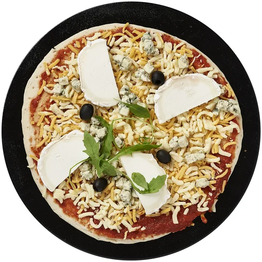 Pizza crue aux 4 fromages