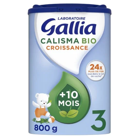 Lait bébé en poudre de croissance 3ème âge dès 10 mois Calisma Croissance Bio