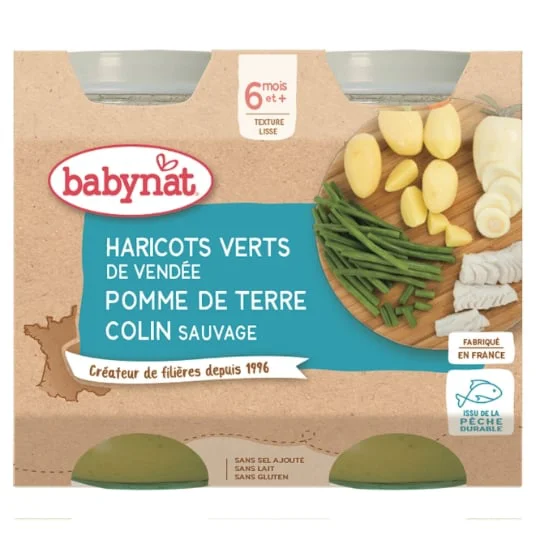 Petit pot bébé dès 6 mois, pdt haricots colin